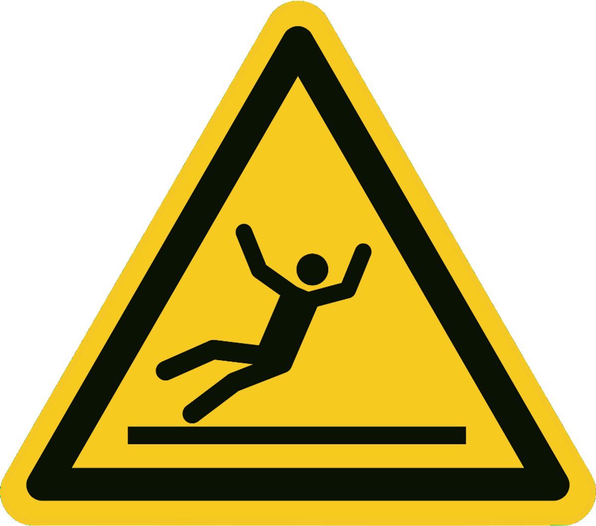 Waarschuwings/Gevaarssticker W011 – Glad Oppervlak – Sticker – 200x200 mm – NEN3011 – ISO 7010