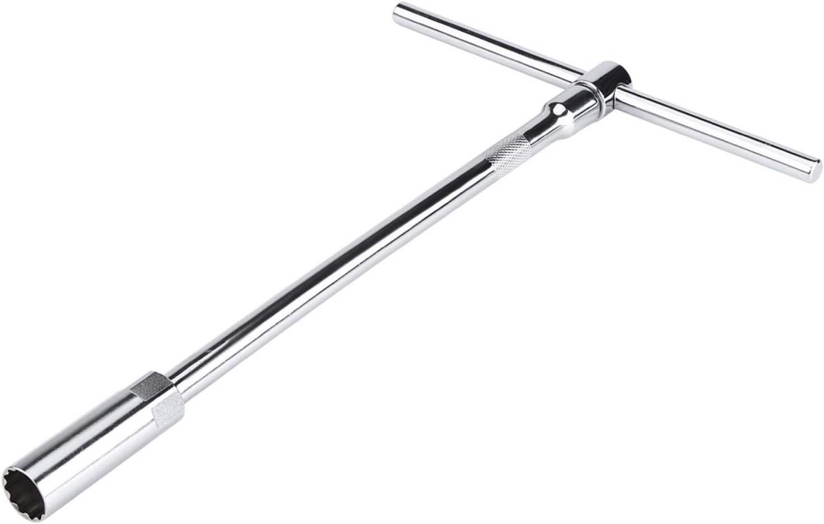 Bougiesleutel Set - T-Handvat Sleutel - Motor Onderhoud - Chroom Vanadium Staal - 16mm - Zilver