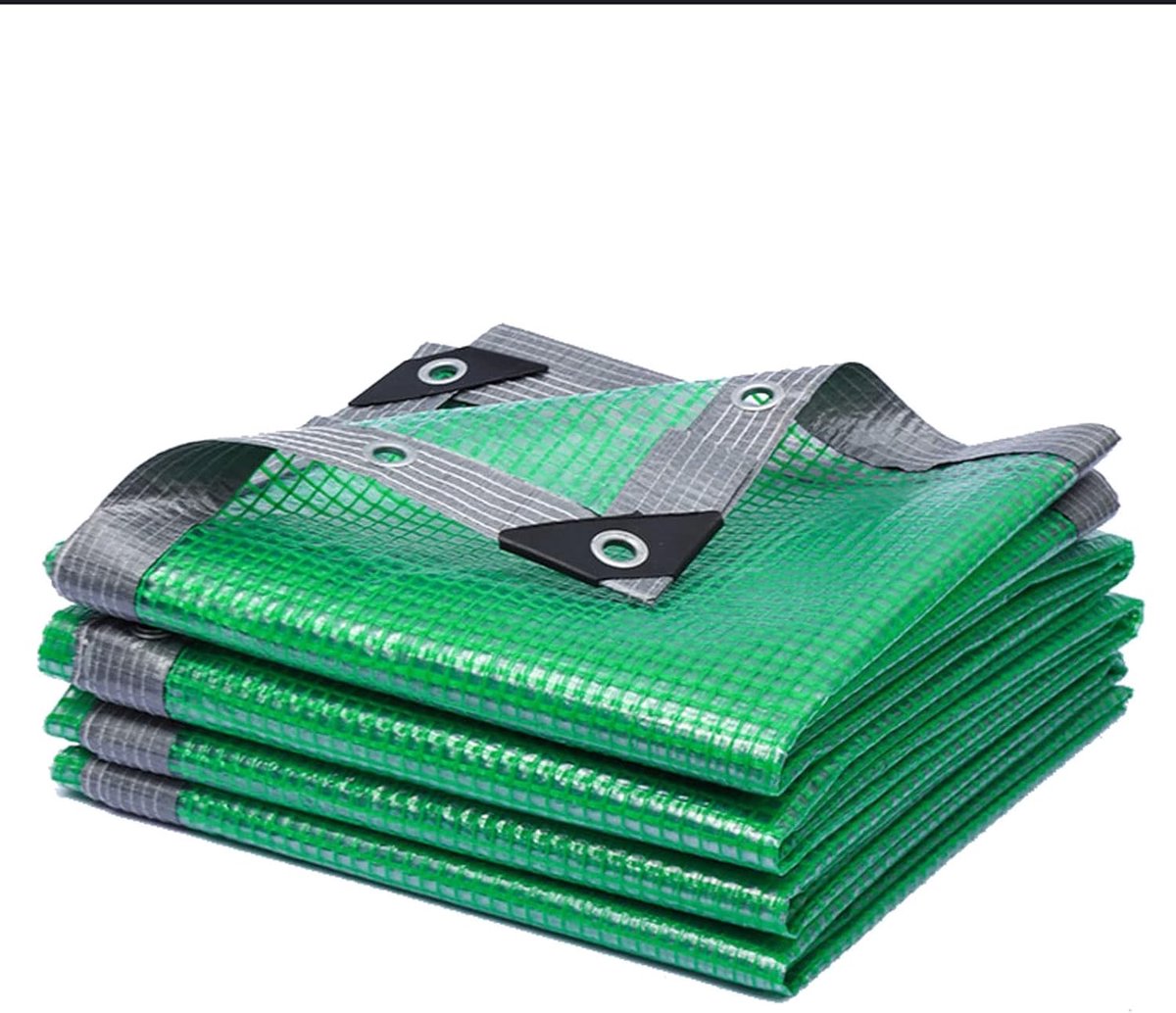 Transparant Zeil - Waterdicht Plastic - Tuin Beschermen - Versterkte Randen - 2x6m - Groen