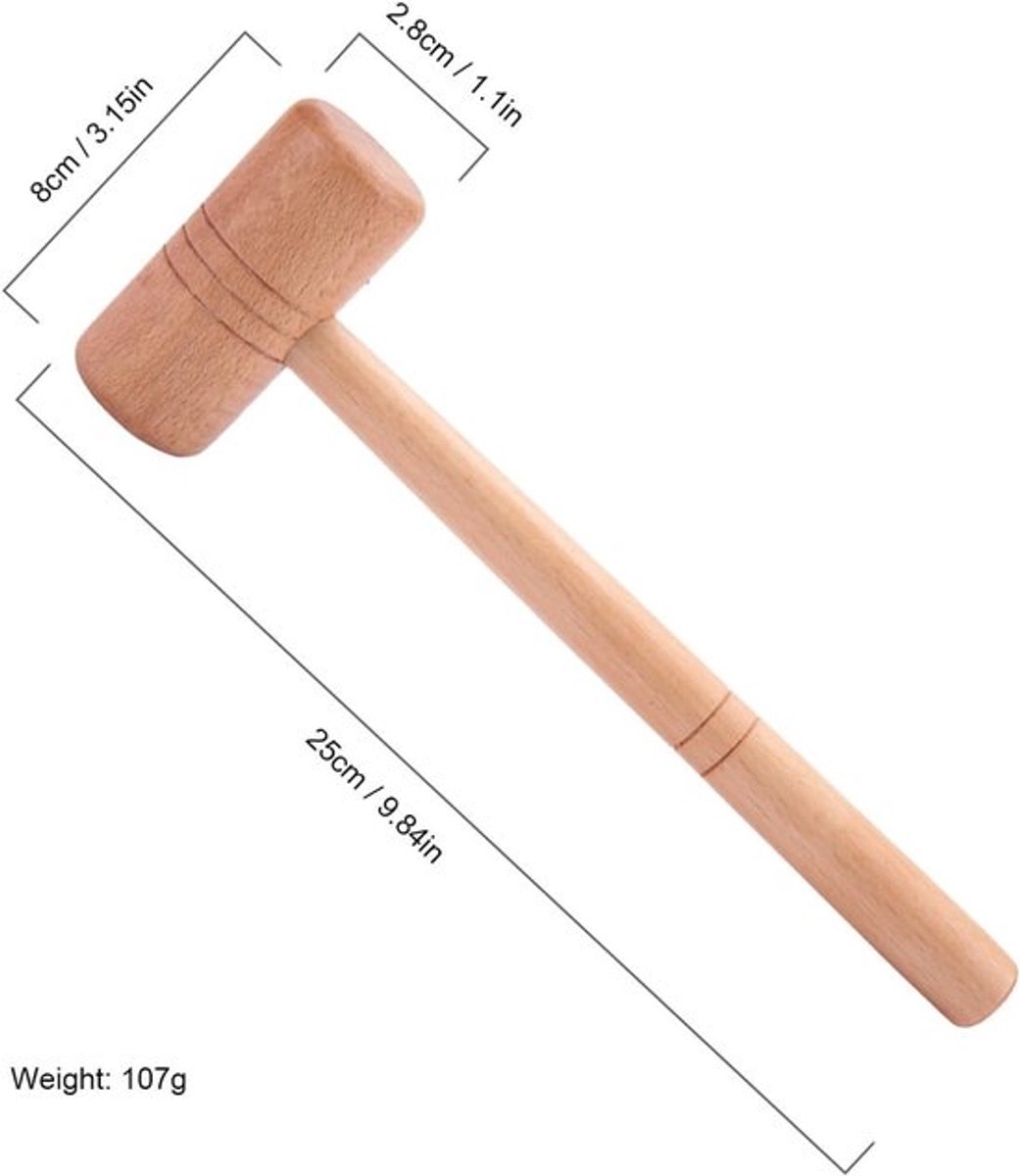 Handgemaakte houten hamer Allecto Plus voor sieraden reparatie