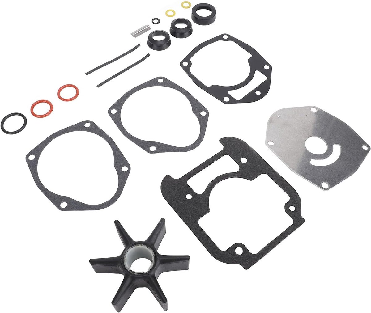 Reparatieset Buitenboordmotor - Waterpomp Servicekit - Onderhoud Bootmotor - Marine Grade Materialen - 18 Stuks - Zwart