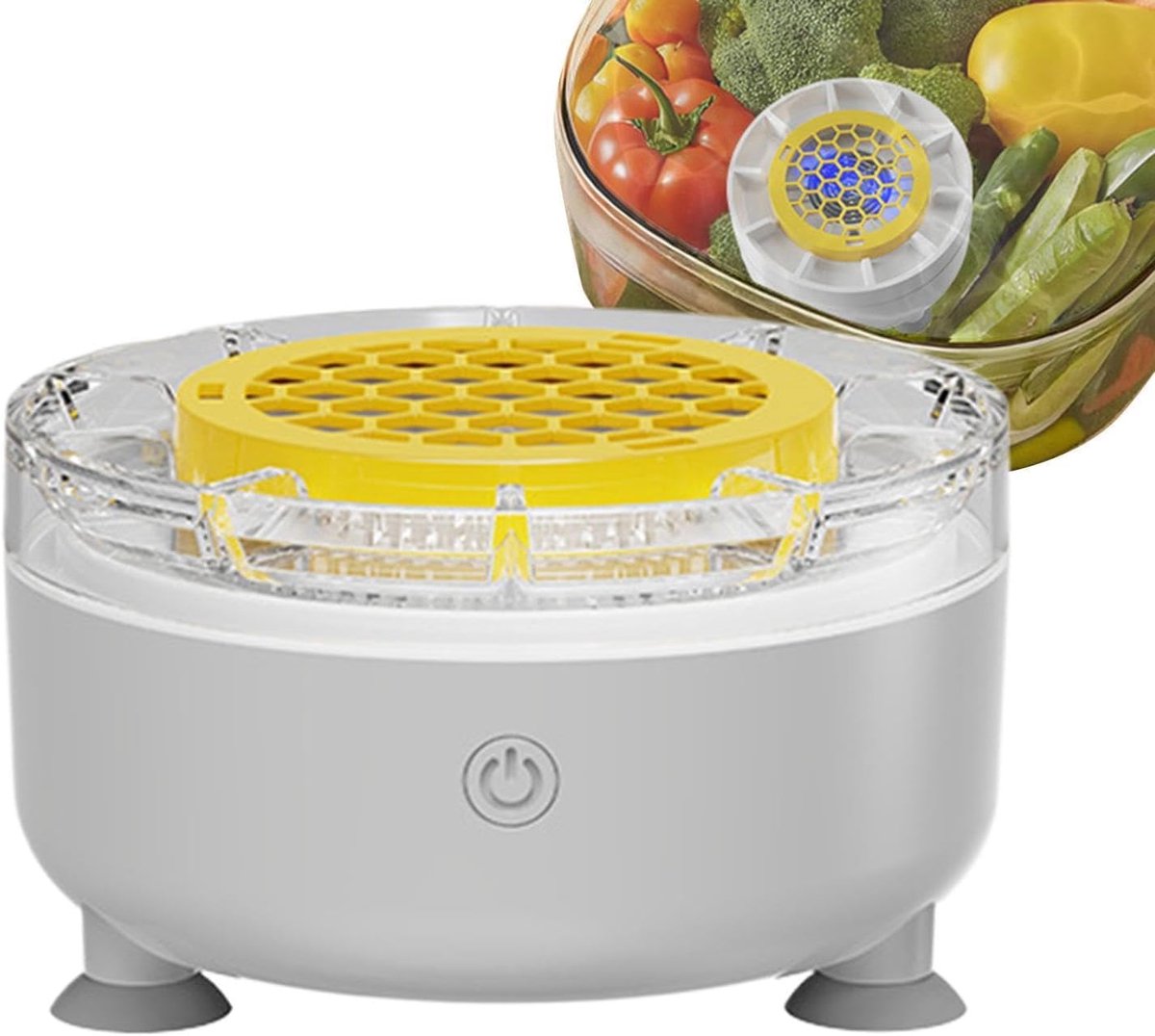Fruit Reiniger - Voedsel Droger - Verse Producten - Roterend Systeem - 1800 mAh Batterij - Wit