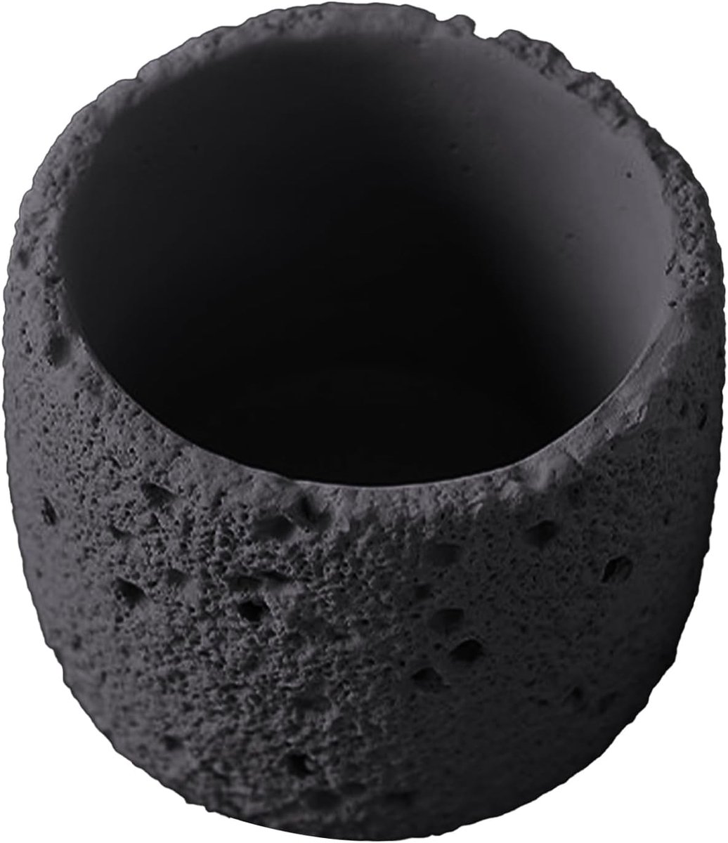 Betonnen Kandelaar - Decoratieve Container - Huis Decoratie - Hittebestendig Ontwerp - 9 x 9 x 8 cm - Zwart