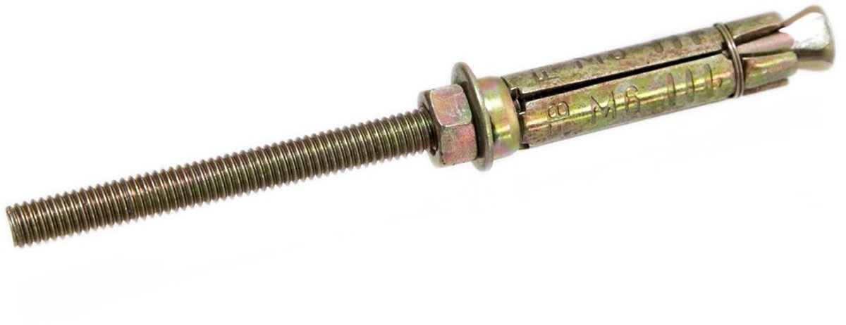 Ankerschroeven M6 - Metaalbouten - Zware Bevestiging - Roestbestendig Staal - 105mm Lengte - Geel