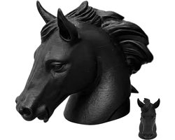 Trekhaak Beschermkap - Kogelhoes Aanhanger - Bescherming Transport - Paardenkop Design - 2 Inch - Zwart