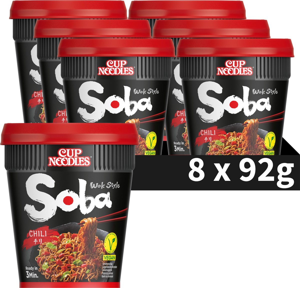Nissin Soba Cup Noodles - Chili Wok Style Noedels - Instant
