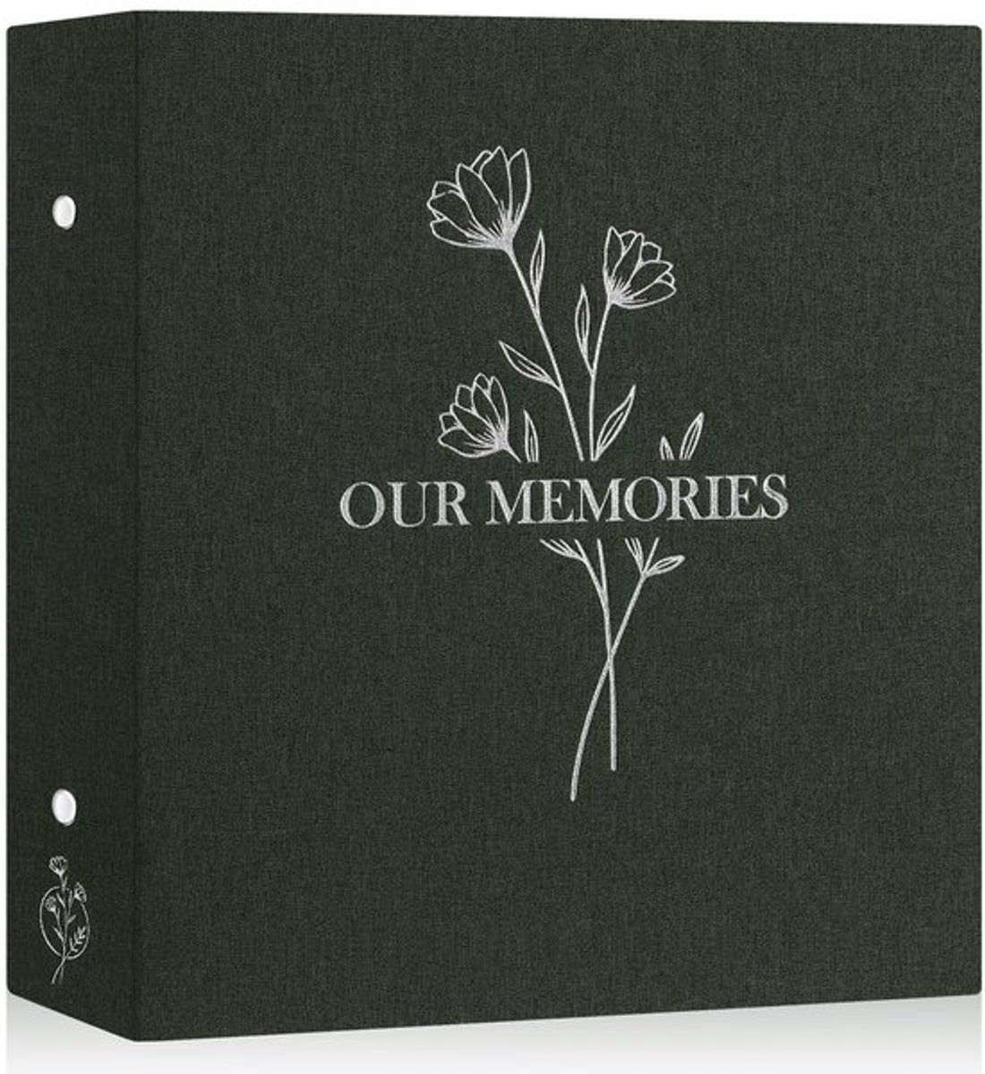 Dailygoods- Fotoalbum Extra Groot - 1000 Foto's - Insteekvakjes - Linnen Omslag