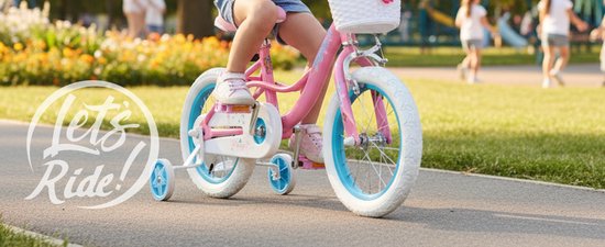 JOYSTAR Fairy Kinderfiets voor Meisjes - 16 Inch - Handrem - Mand - Zijwieltjes - Roze van JOYSTAR — afbeelding 5