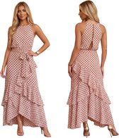 Roze maxi-jurk met stippen - FOREVER UNIQUE