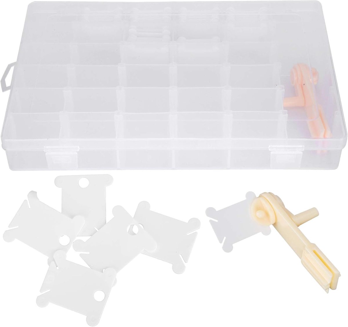 Draadwikkelset - Naaiaccessoires - Handwerken Organiseren - Met Draadklemmen - 100 Stuks - Wit