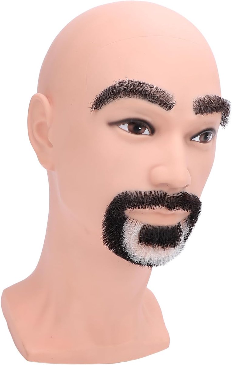 Mannequin Hoofd Baard - Trainingshoofd Kapper - Baard Trimmen Oefenen - Ergonomisch Ontwerp - 30 x 18 x 15 cm
