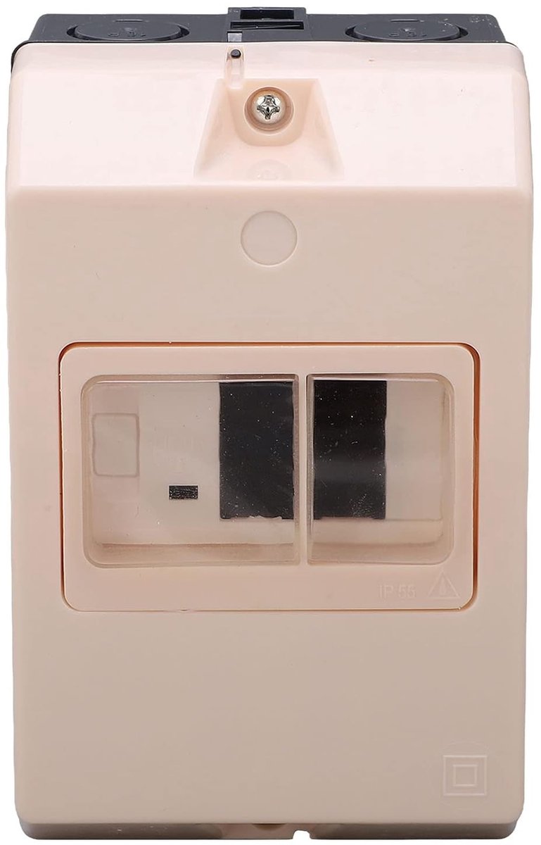 Stroomonderbrekerkast - Waterdichte Doos - Veilige Stroomvoorziening - Palmafwijzing Functie - 15 x 10 x 9 cm - Grijs