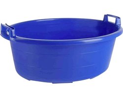 Ovale Kuip - Wastobbe Emmer - Huishoudelijk Gebruik - Hoge Handgrepen - 75 cm - Blauw