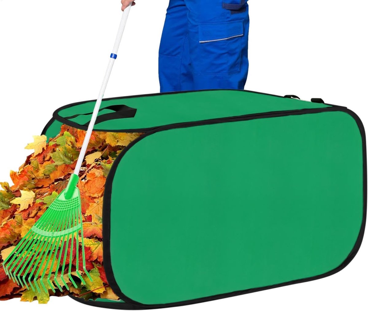 Gazontassen - Bladverzamelaar - Tuinonderhoud - Herbruikbaar - 60x60x90 cm - Groen