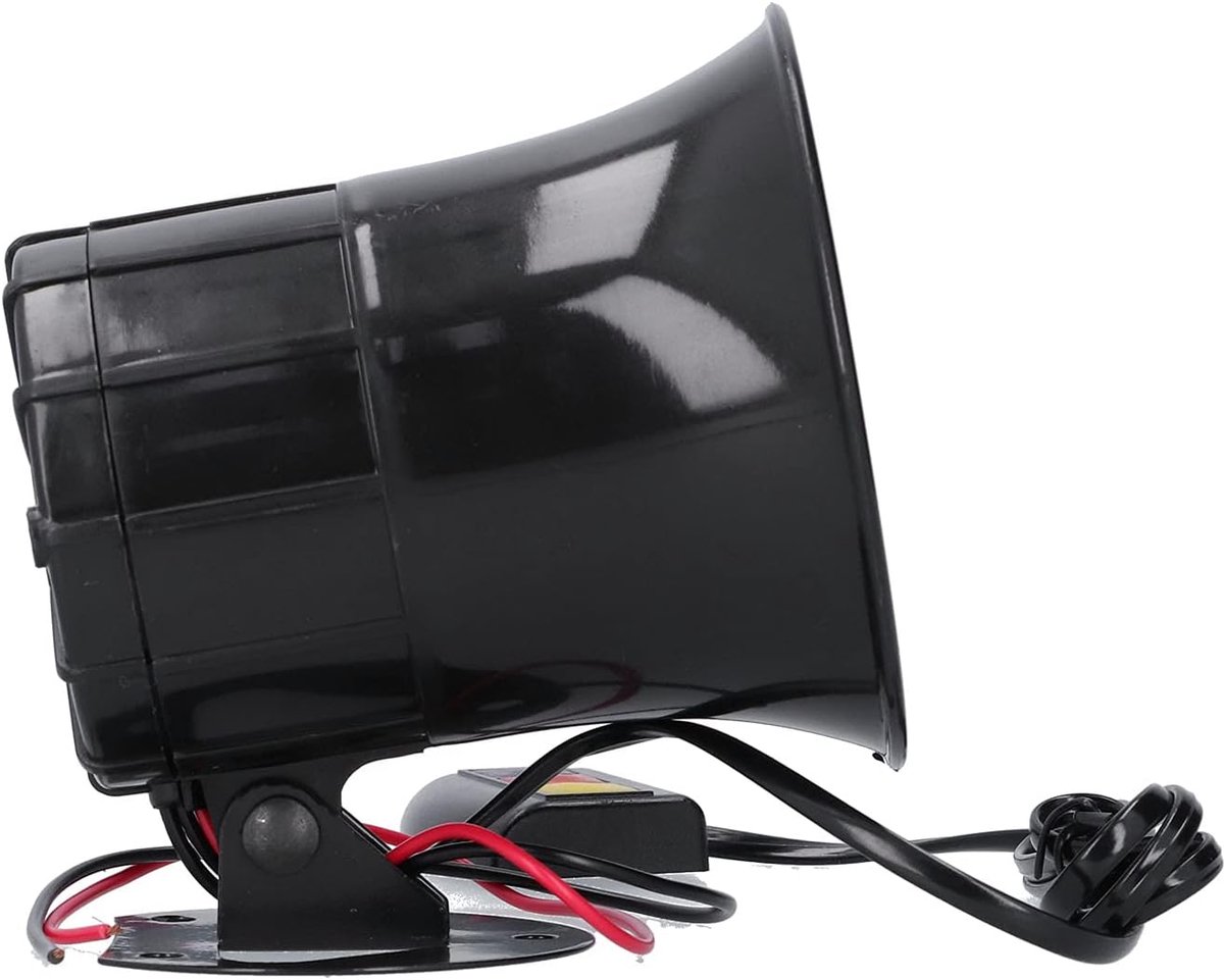 Auto Alarm Hoorn - Noodsirene Luidspreker - Verkeersveiligheid Verhogen - 105 dB 3 Tonen - 12V Universeel - Zwart