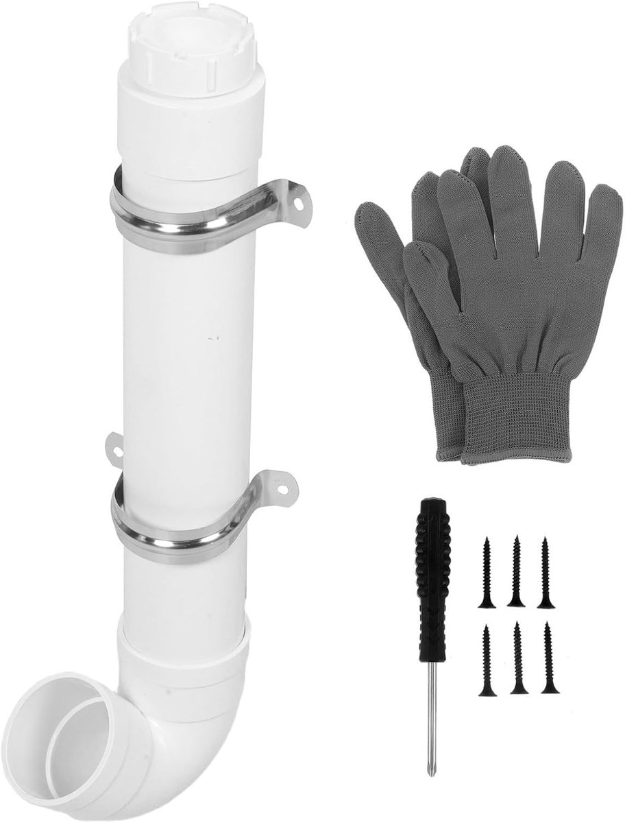 Automatische Kippenvoerbak - Voersysteem PVC - Pluimvee Voeren - Voerbesparend Ontwerp - 49 x 17 x 8.5 cm - Wit