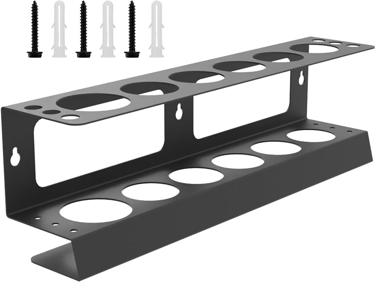 Vetbuishouder - Spuitflessenhouder - Werkplaats Organisatie - Flexibele Mondstukken - 45 cm Lengte - Zwart
