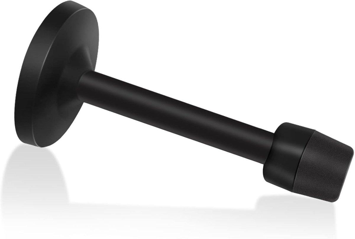 Deurstopper - Wandbeschermer - Muren beschermen - Roestvrij staal - 10 cm - Zwart