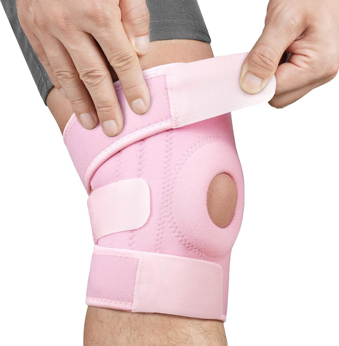 Kniebrace - Knie steun - Sport en herstel - Verstelbare stabiliteit - Verstelbaar - Zwart