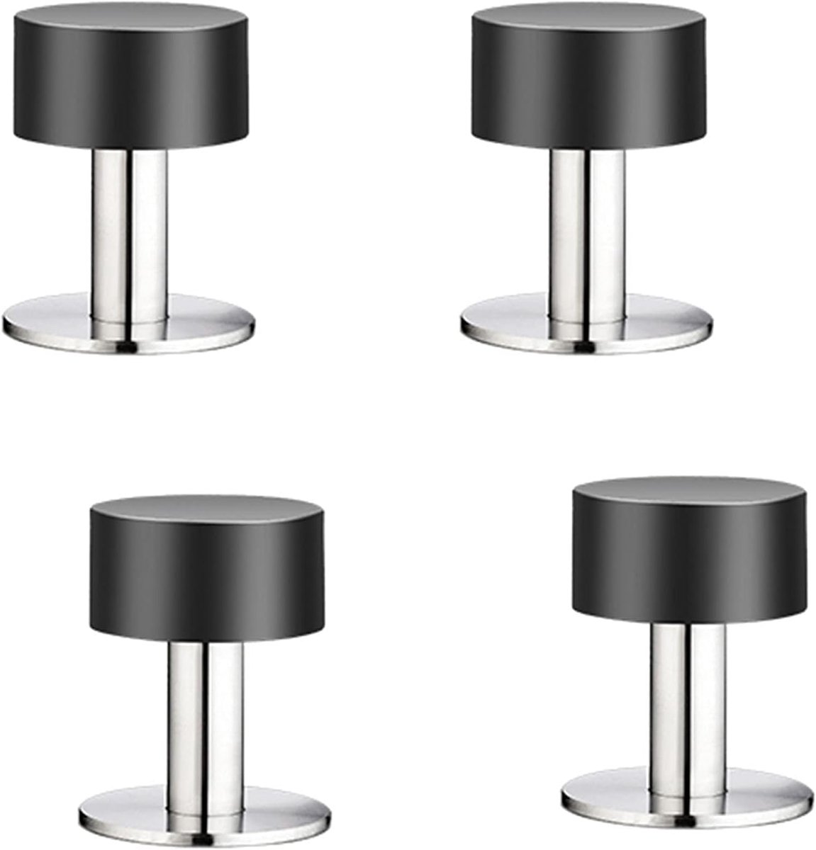 Deurstoppers - Muurbeugels Bumper - Muren Beschermen - Roestvrij Staal - 40mm - Chroom