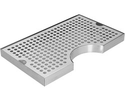 Bier Druppelbak - Lekbak RVS - Bar Schoon Houden - Afneembaar Deksel - 30 x 18 cm - Zilver