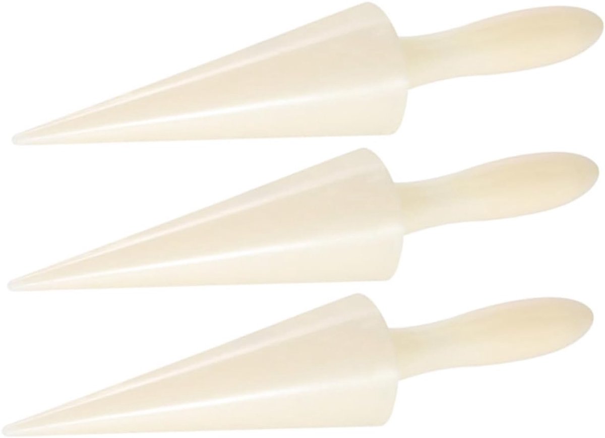 IJskegel Mallen - Wafelijzer Mallen - Zelf Eisjes Maken - Herbruikbaar Ontwerp - 3 Stuks - Beige