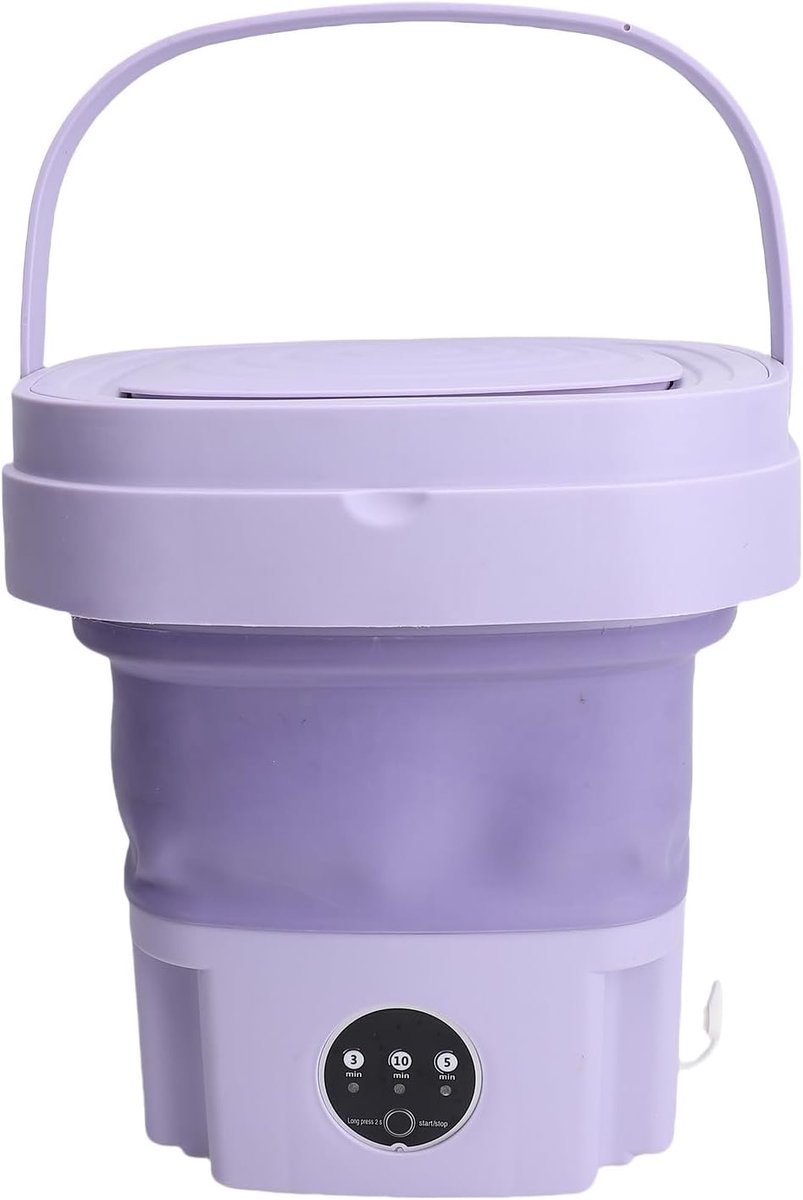 Draagbare Wasmachine Opvouwbare Washer Kleine Wasjes Opvouwbaar Ontwerp 11L Capaciteit Wit
