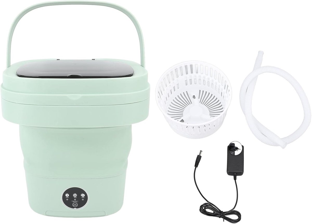 Draagbare Wasmachine Mini Wasmachine Opvouwbaar Kleine Wasjes Wassen Ruimtebesparend Ontwerp 11L Capaciteit Wit