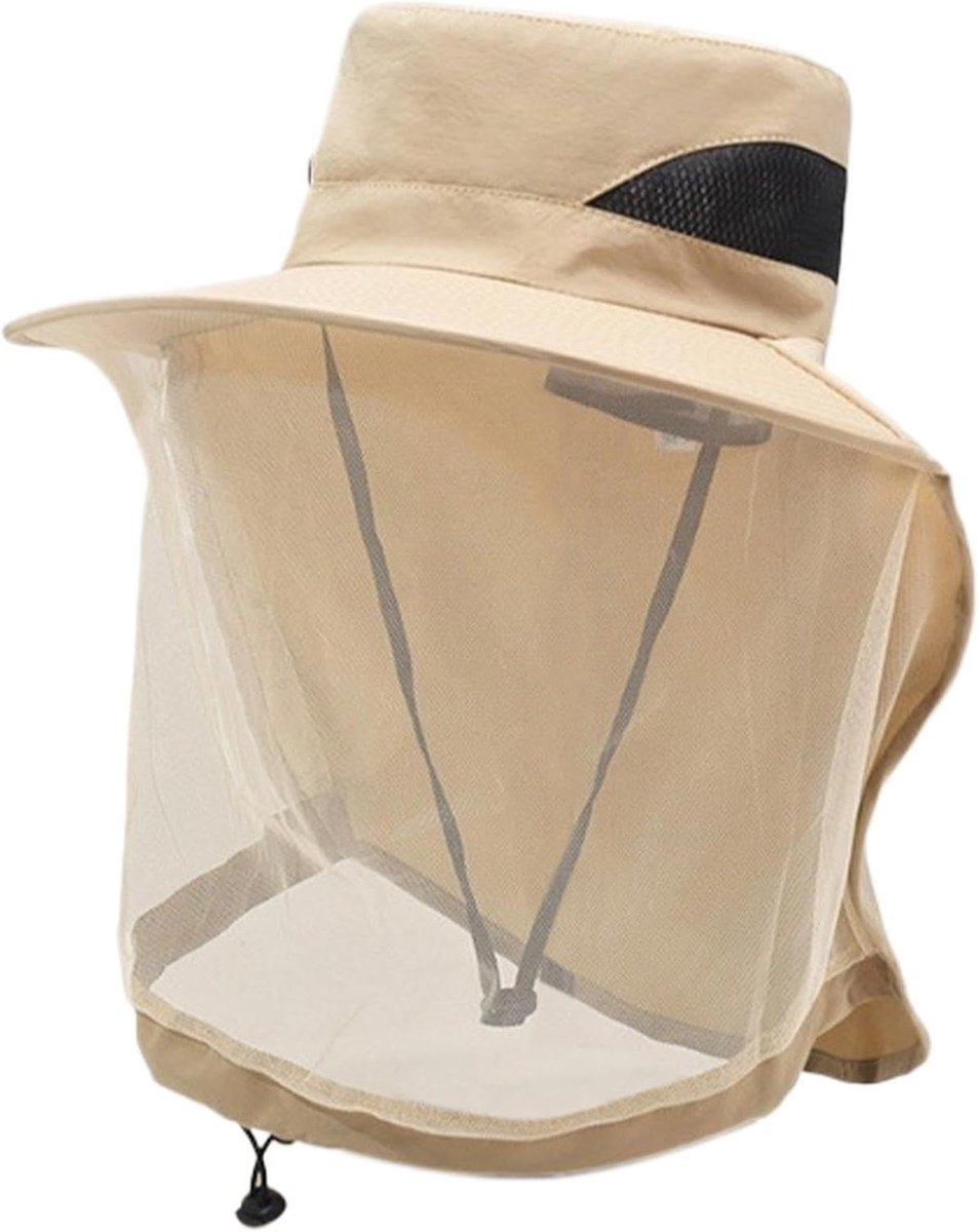 Zonbeschermende Hoed - Zonwerende Hoofdbedekking - Outdoor Activiteiten - Mesh Gezichts- en Nekbedekking - 54-60 cm hoofdomtrek - Niet gespecificeerd