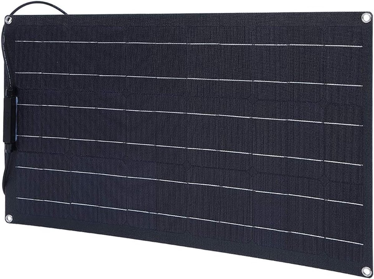 Flexibel Zonnepaneel - Draagbare Oplader - Energie Opwekken - Monokristallijn Paneel - 74 x 42 cm - Zwart