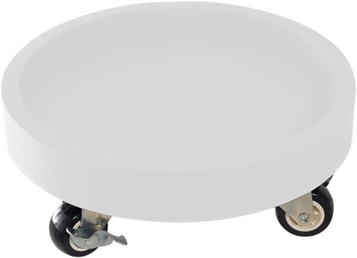 Plant Caddy - Bloempot Trolley - Planten Verplaatsen - 360 Graden Wielen - 30cm Diameter - Grijs