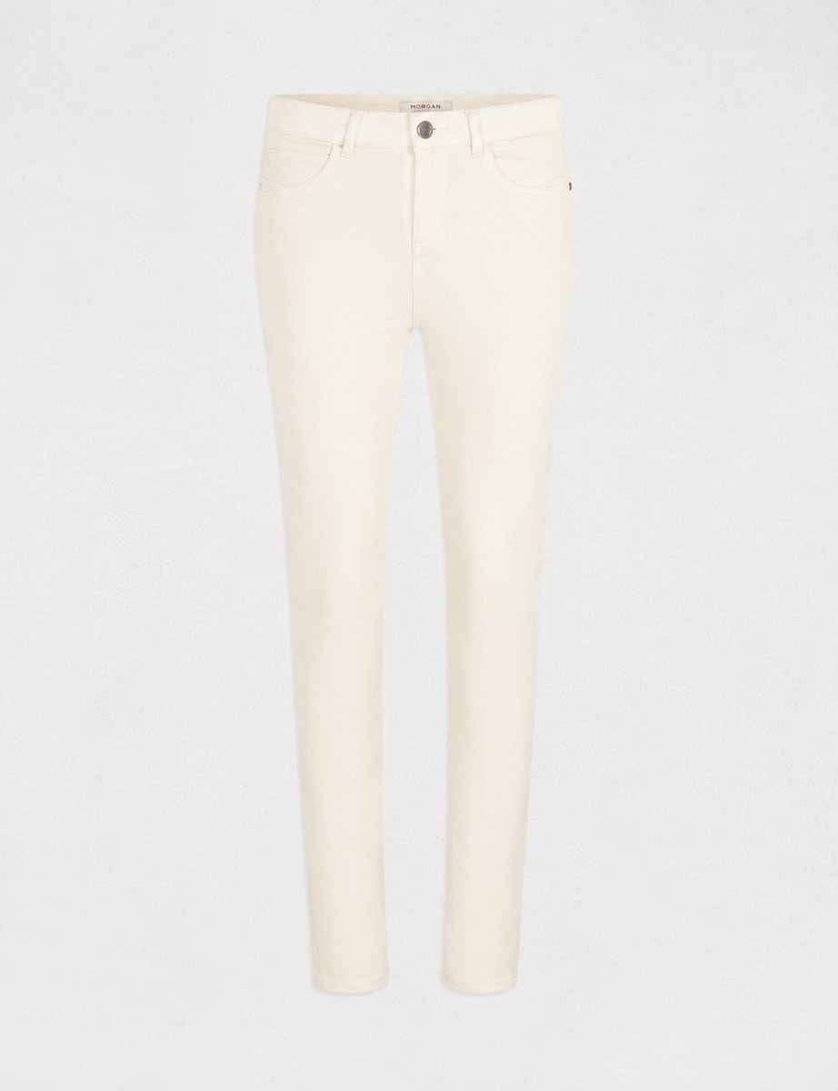 Morgan - Slim Standard-Waisted Trouser 231-PRETTY1 - Color: Ivory,Maat: 42
