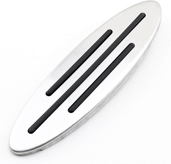 Pedaalhoezen Auto - Rem en Gas Covers - Verbeteren Rijveiligheid - Antislip Ontwerp - Set van 3 - Zilver — afbeelding 4