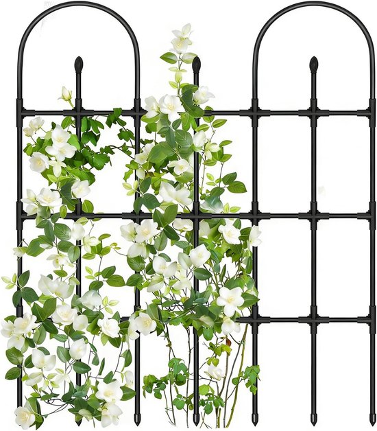 Klimplantsteun Metaal - Plantenrek Tuin - Verticale Groei - Fotosynthese Bevorderend - 33B centimeter - Zwart
