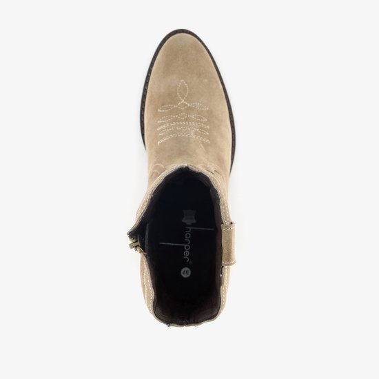 Bottes western Harper en daim marron clair pour femmes - Taille 40