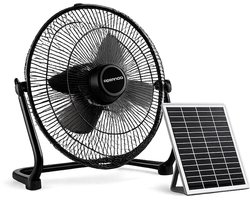 Lifero Vloer Ventilator met Zonnepaneel - Ventilatoren 3 Standen - Zonne-energie Vloerventilator - Koelventilator - Ventilatie