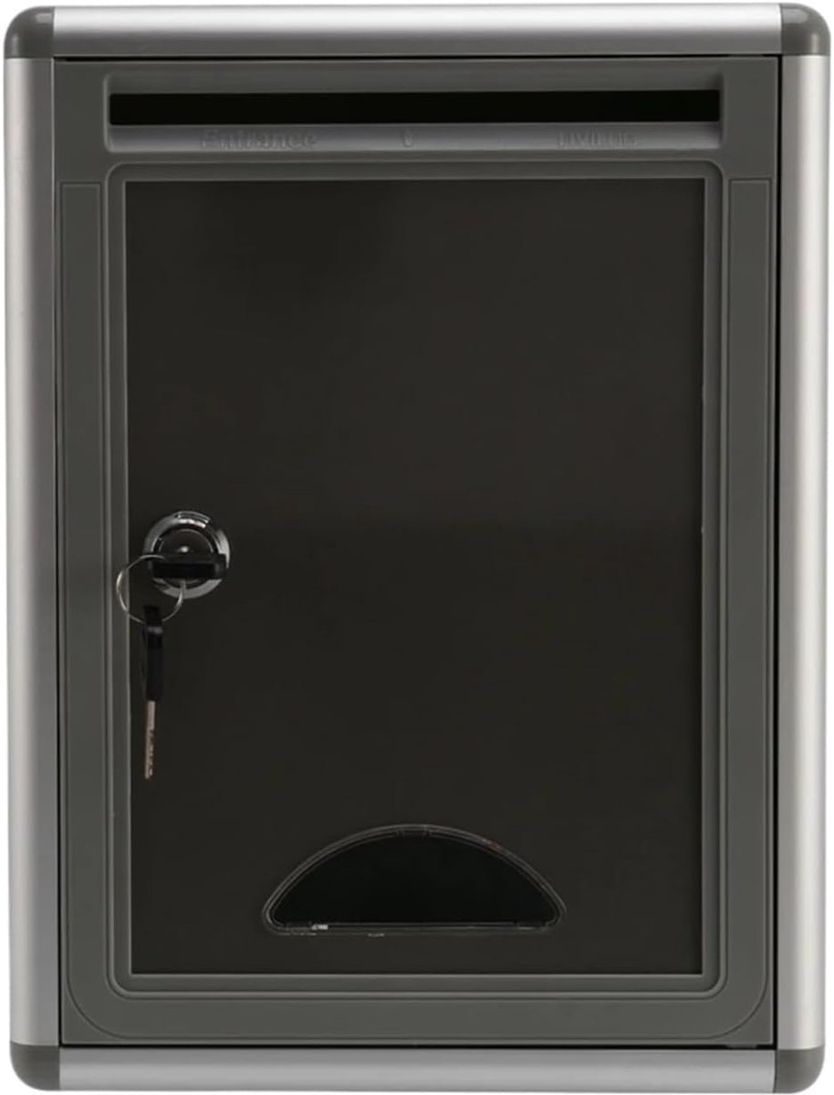 Brievenbus - Postbus huis - Post ontvangen - Afsluitbaar aluminium - 21.5 x 10.5 cm - Zilver