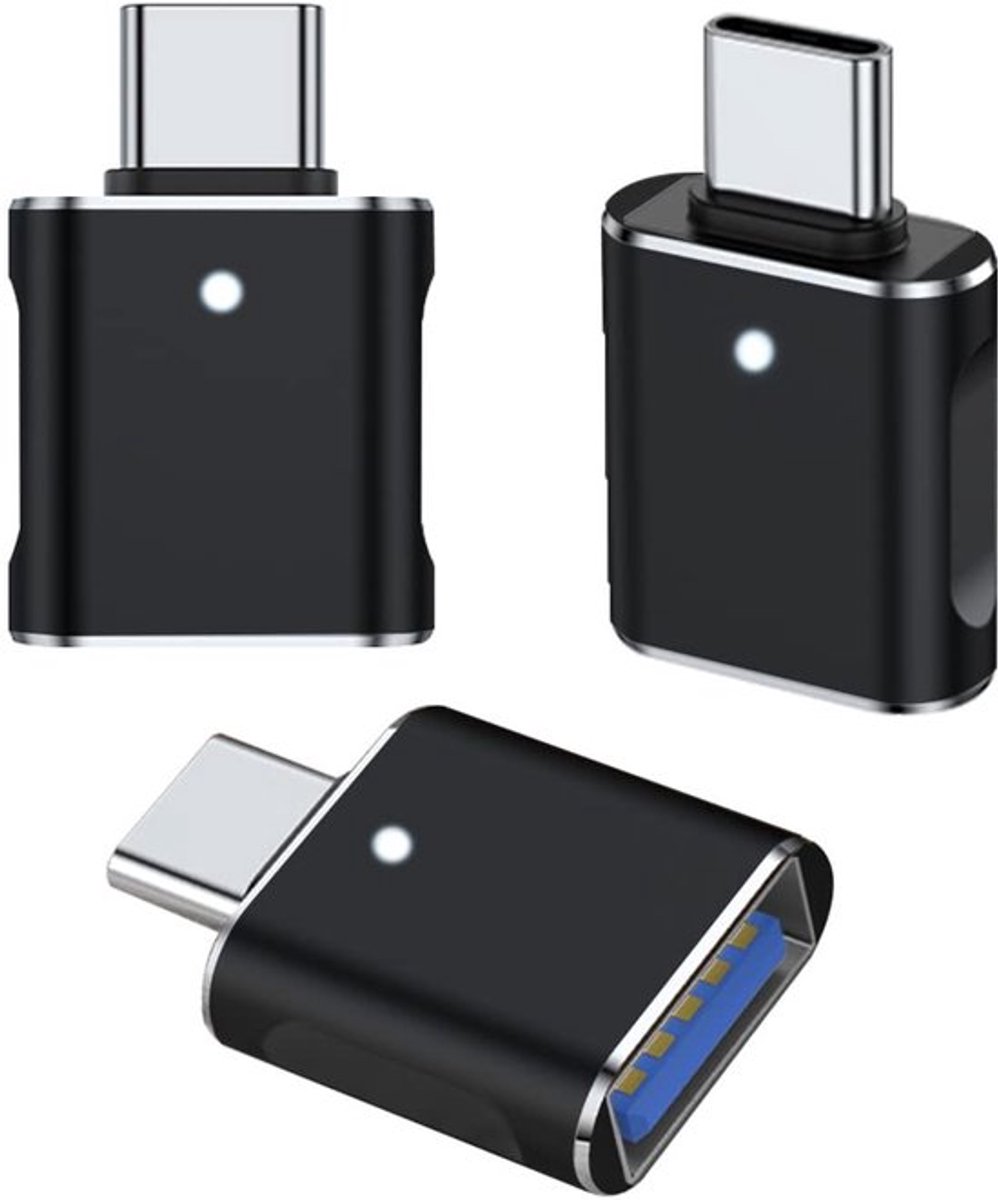 3-pack Usb-c naar Usb-a 3.0 adapter, zwart