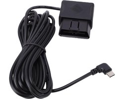 Dash Cam Hardwire Kit - OBD Voedingskabel - Parkeerbewaking Auto - Laagspanningsbescherming - 35 Meter - Zwart