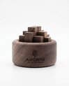 Houten aromadiffuser van ARONIQ, gevuld met houten blokjes in oplopende formaten.