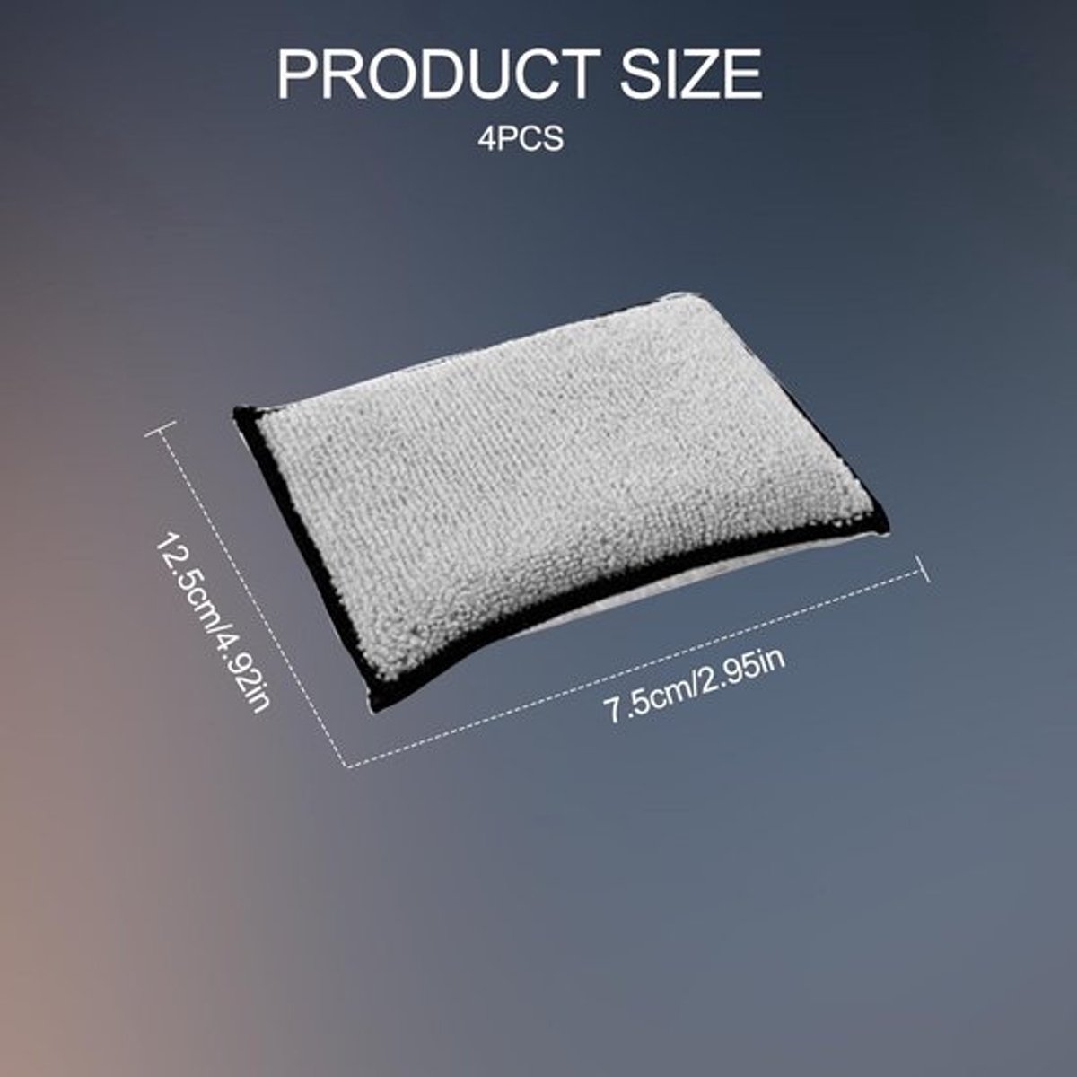 Set van 4 scrub pads Allecto Plus voor auto-interieur