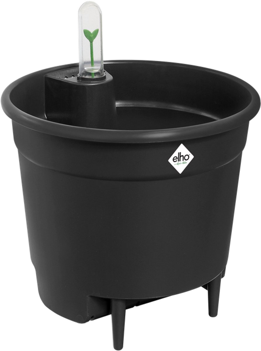 Elho Self-watering Insert 15 - Watermeter voor Bloempot - Ø 14.9 x H 13.68 cm - Living black