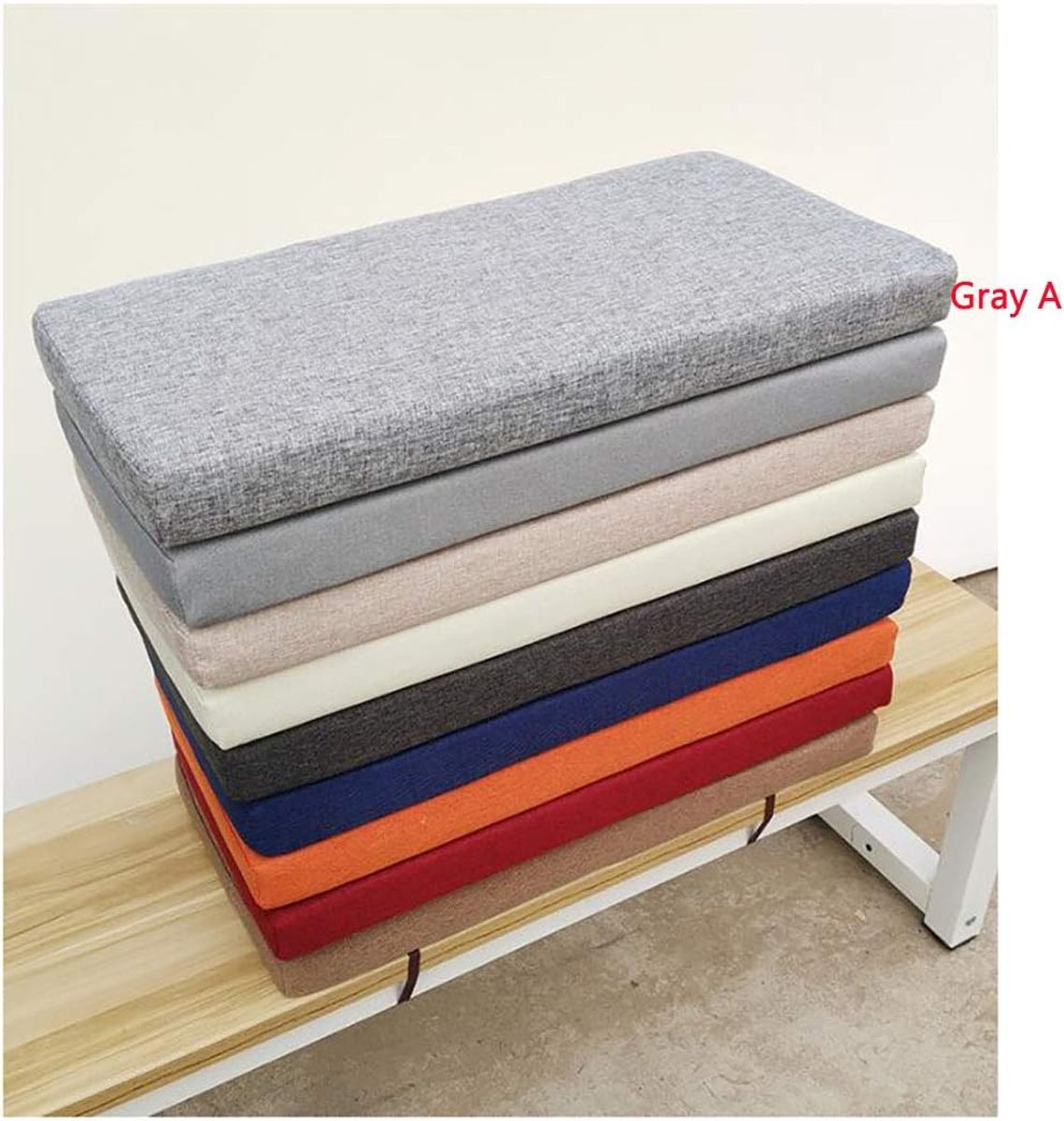Bank Kussen - Stoel Kussen - Buiten Zitten - Super Comfortabel - 120x40x5cm - Grijs