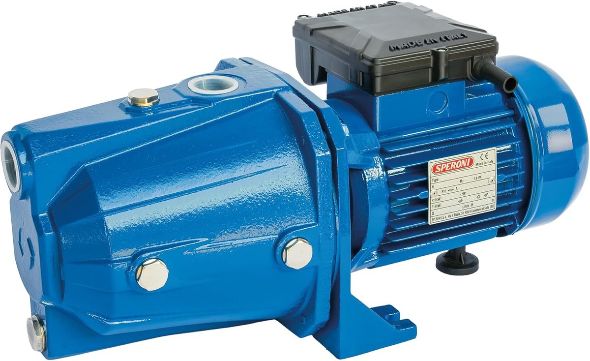 Elektrische Pomp - Zelfaanzuigende Pomp - Water Verplaatsen - Gietijzeren Pompbehuizing - 60 l/min - Blauw