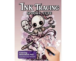 Ink Bliss - Reverse Coloring Books (Color Version)- Ink Tracing Spooky Cute
