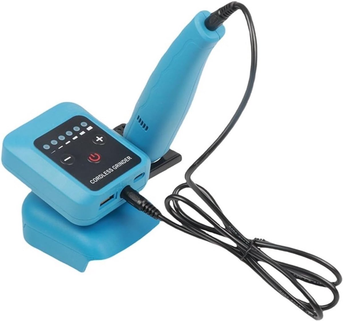 Elektrische slijper - Kleine slijpmachine - Metaal slijpen - 6 snelheidsinstellingen - 27 cm doos - Blank metaal