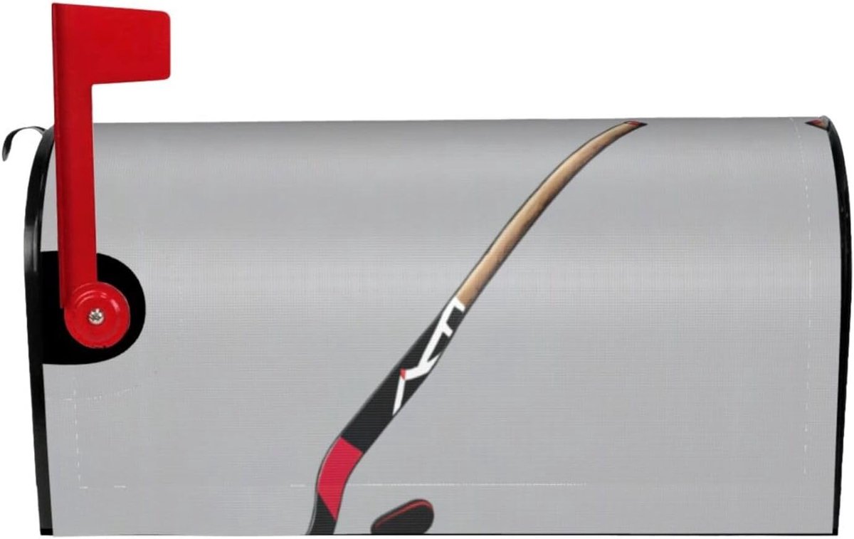 Brievenbushoezen Hockeystick Print - Brievenbusdecoratie Outdoor - Buiten Decoratie - Uniek Herkenbaar Ontwerp - 53 cm x 46 cm - Zwart