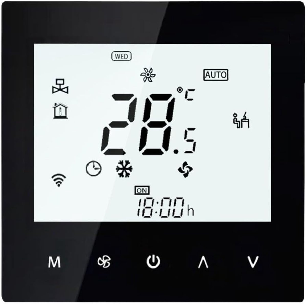 Slimme Thermostaat - Verwarming Controller - Energie Besparen - Spraakbesturing - 10 x 9 x 5 cm - Zwart