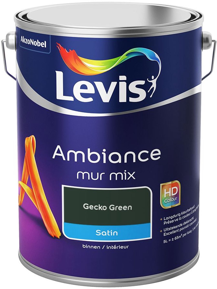 Levis - Ambiance Mur Satin Mix - Gecko Green - Mengverf - 5 L