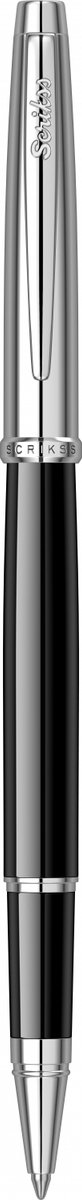 Scrikss Metropolis 800 Rollerpen | Met lak afgewerkte metalen kap en behuizing | Zwart Chroom